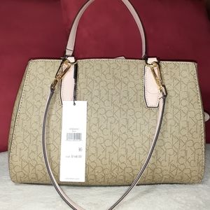 Calvin Klein Monogram Satchel Purse